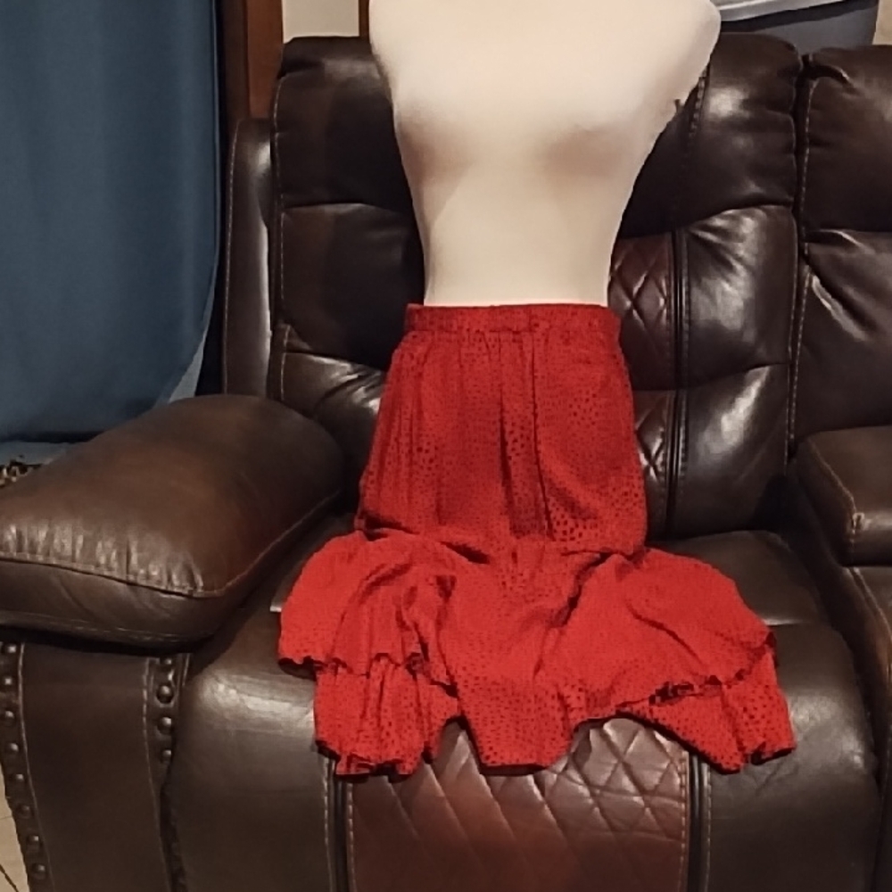No Label Elegant Red Women's Skirt